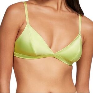 Victoria’s Secret Tease Unlined Triangle Lime Green Yellow Bralette NWT